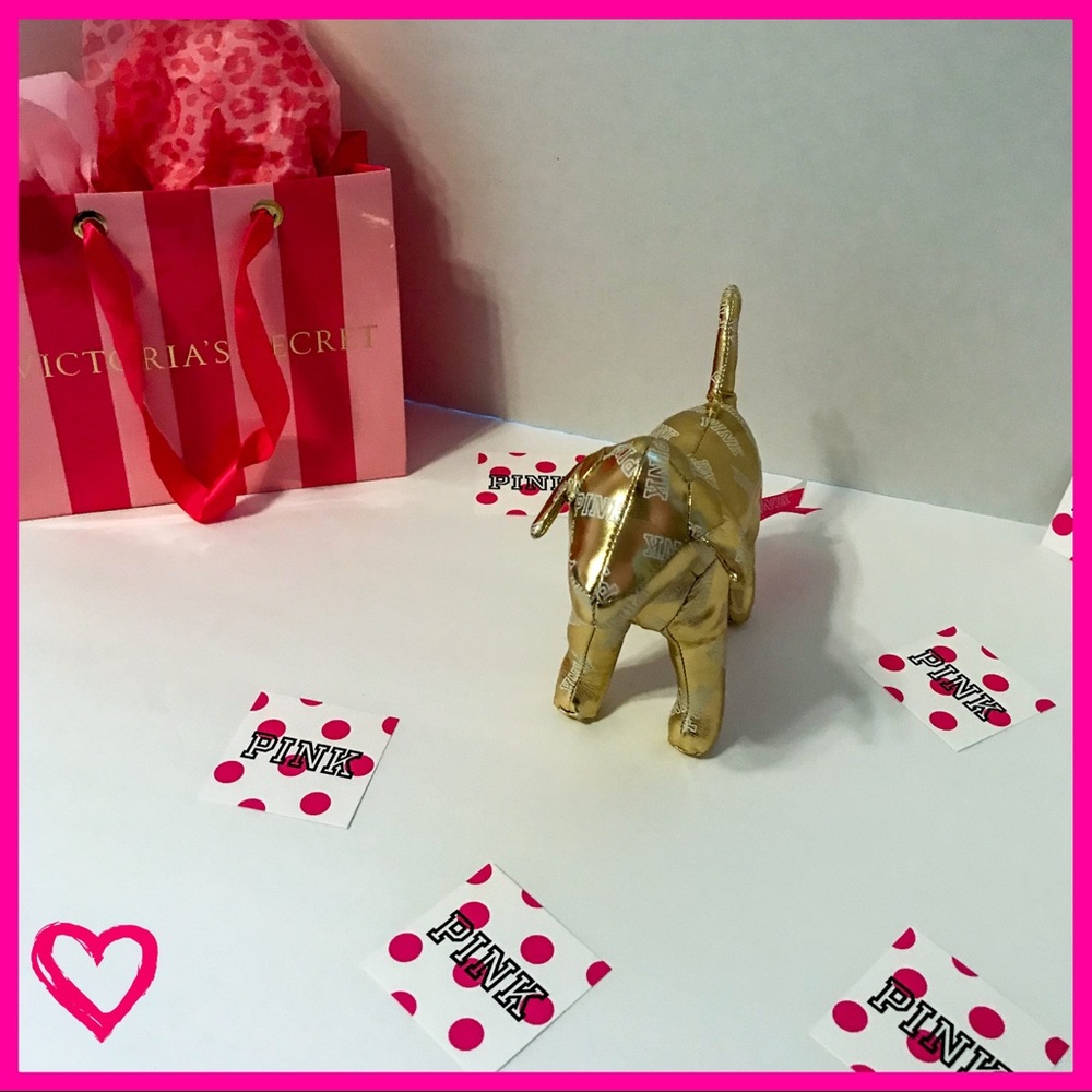VS PINK Mini Dog 09 2014 Gold Fashion Show Dog 🐾
